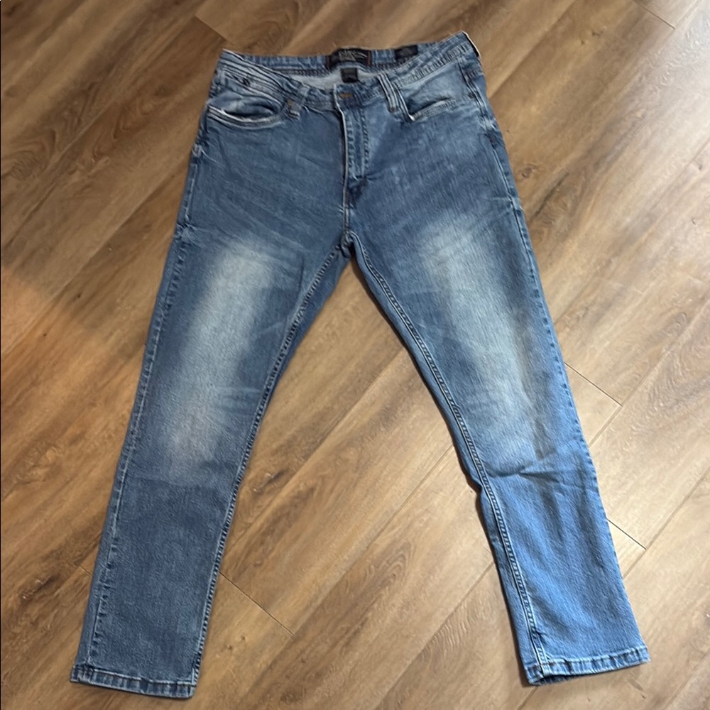 PD&C Blue Slim Jeans with Classic Denim Texture
